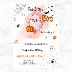 Convite Nosso Pequeno Boo está virando aniversário