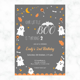 Convite Nosso pequeno Boo está virando o H, o aniversário