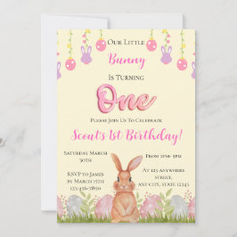 Convite Nosso Pequeno Coelhinho Está Virando Um Aniversári