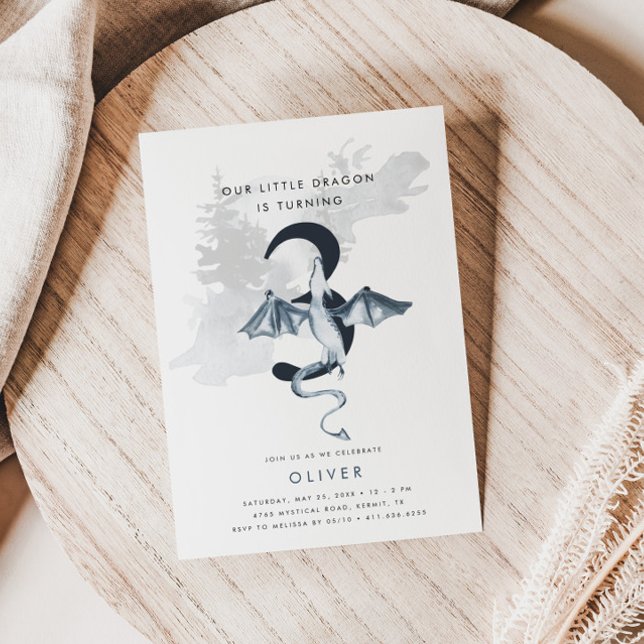 Convite Nosso Pequeno Dragão aniversário de 3 anos (Criador carregado)