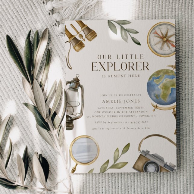 Convite Nosso Pequeno Explorador | Aguarda Chá de fraldas (Available for print and instant digital download!)