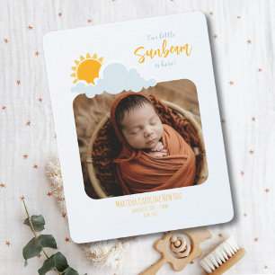 Convite Nosso Pequeno Feixe-Sol Está Aqui Bebê.