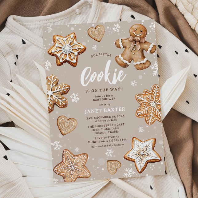 Convite Nosso Pequeno Festejo de Inverno do Bebe Cookie (Criador carregado)