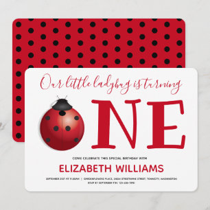 Convite Nosso Pequeno Ladybug Transformando Um Primeiro An