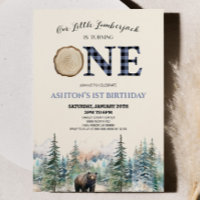 Nosso Pequeno Lumberjack Bear Blue primeiro aniver