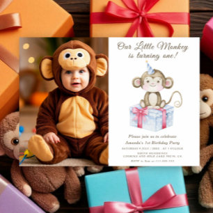 Convite Nosso Pequeno Macaco Primeiro Aniversário