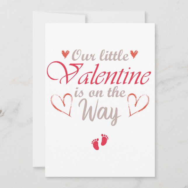 Convite Nosso Pequeno Namorados Está A Caminho, Presente G (Frente)