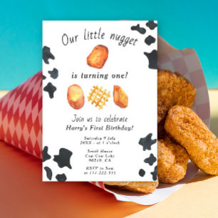 Convite Nosso Pequeno Nugget Está Fazendo Um Aniversário I