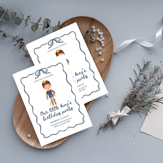 Convite Nosso Pequeno Partido primeiro aniversario Rei (Criador carregado)