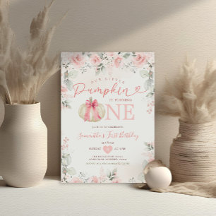 Convite Nosso Pequeno primeiro aniversario Branco Floral R