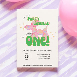 Convite Nosso Pequeno primeiro aniversario de Animais do B