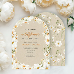 Convite Nosso pequeno primeiro aniversario de margarida de
