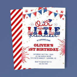 Convite Nosso Pequeno primeiro aniversario Firecracker