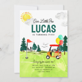 Convite Nosso Pequeno Pró Swing Par-tee Crianças Golf Aniv