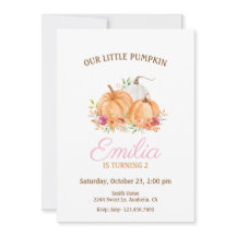 Nosso Pequeno Pumpkin rosa e Festa de aniversário