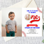 Convite Nosso Pequeno Rookie Baseball Um Festa de primeiro<br><div class="desc">Este é um Convite de festas de Foto Personalizado do Nosso Pequeno Rookie Baseball ONE!</div>
