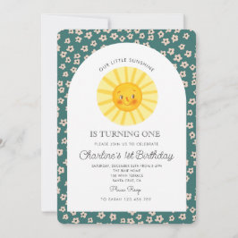 Convite Nosso Pequeno Sol Transformando Um primeiro aniver
