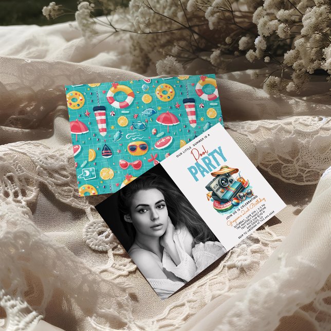 Convite nosso pequeno verão é segundo aniversário de pisci (Criador carregado)