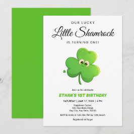 Convite Nosso primeiro aniversario de Shamrock