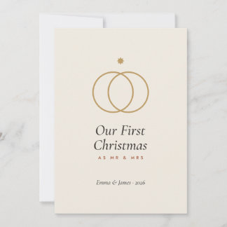 Convite Nosso Primeiro Natal como Sr. e Sra. Card, Recém-C