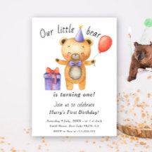 Nosso Ursinho Está Fazendo Um Aniversário Infantil