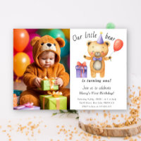 Nosso Urso Está Virando Um Aniversário de criança
