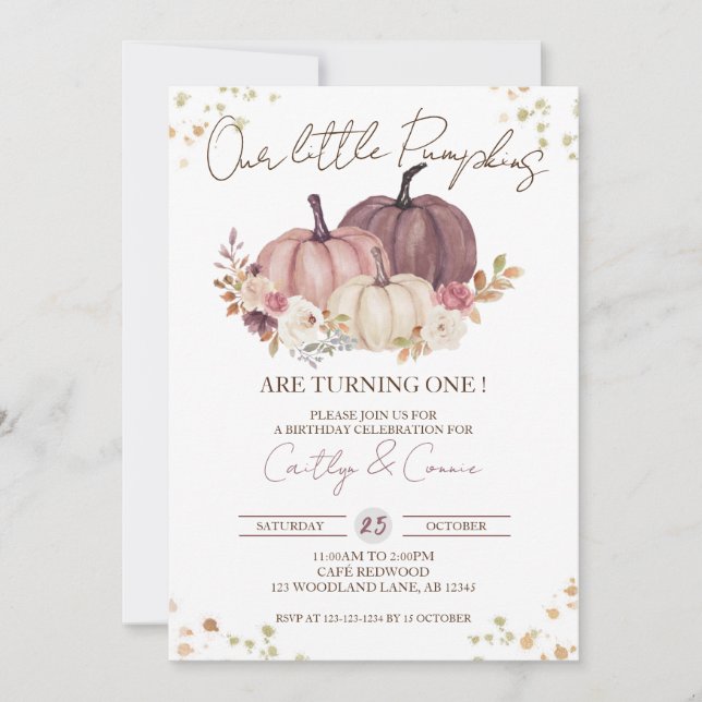 Convite Nossos Pequenos Bombeiros Primeiro Aniversário, Gê (Frente)