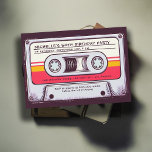 Convite Nostalgia Cassette Cassette 80s Diversão 50º Anive<br><div class="desc">50ª festa de aniversário de ideias para as mulheres: um convite de aniversário com tema musical para amantes da música, com um desenho desenhado à mão de uma fita cassete. Esses 50º convites de festas de aniversários para mulheres com tema musical podem ser fácil e totalmente personalizados, imprimíveis ou disponíveis...</div>