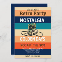 Nostalgia Dias de Ouro Cassette Fita Retro Party