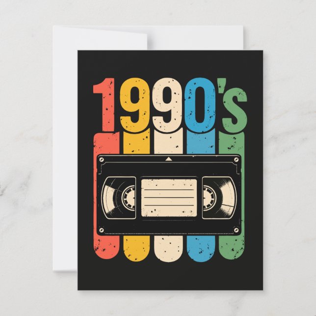 Convite nostalgia retro VHS dos anos 90 (Frente)