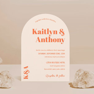 Convite Nostalgic Charm Retro Wedding