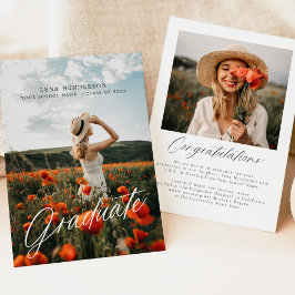 Convite Nota de Graduação de Fotos Mínima Moderna