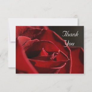 Convite Notas de agradecimento da Rosa vermelha elegante