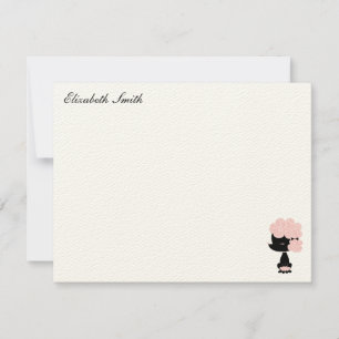 Convite Notas de agradecimento do American Poodle em Franç