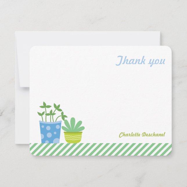 Convite Notas de agradecimento personalizadas Retro Mint B (Frente)
