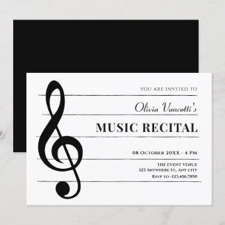 Convite Notas de música clássica