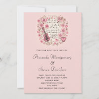 Notas Musicais e Flores Casamento Estilo Vintage