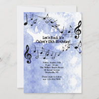 Notas Musicais em Fundo Azul