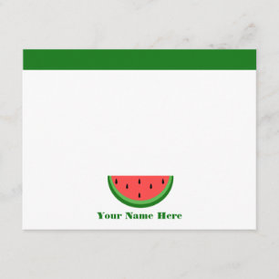 Convite Notecards liso personalizado melancia