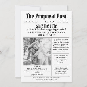 Convite Notícias de última hora: Salve a data para nosso e