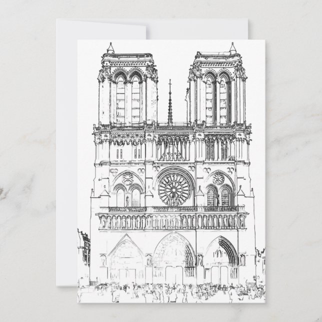 Convite Notre Dame de Paris - Paris, França (Frente)