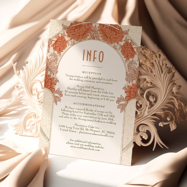 Convite Nouveau William Morris Em Nuptura (Criador carregado)