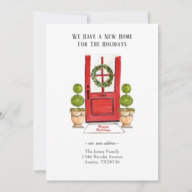 Convite Nova casa para os feriados em movimento (Frente)