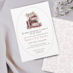 Convite Nova cor d'água do chá de fraldas do capítulo, cor