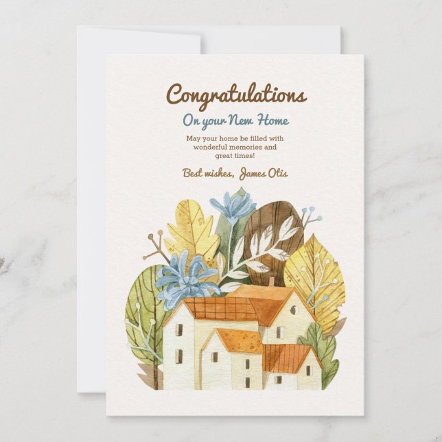 Convite Nova placa de saudação doméstica (Frente)