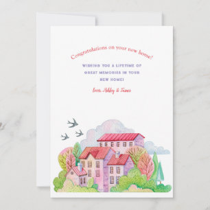 Convite Nova placa de saudação Home Springtime