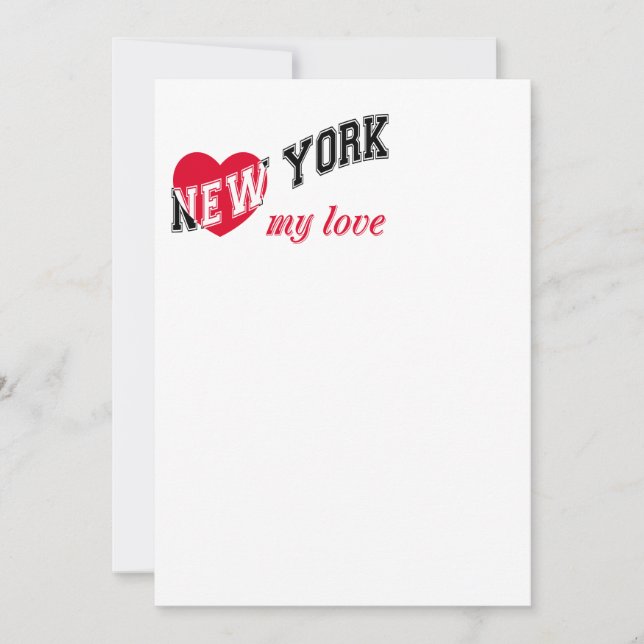 Convite Nova York meu amor (Frente)