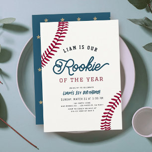 Convite Novato do Ano Beisebol 1º Aniversário