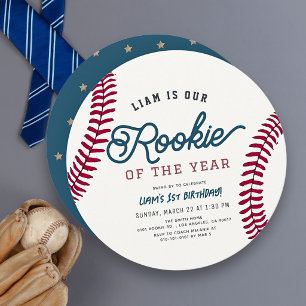 Convite Novato do Ano de Beisebol de 1º Aniversário