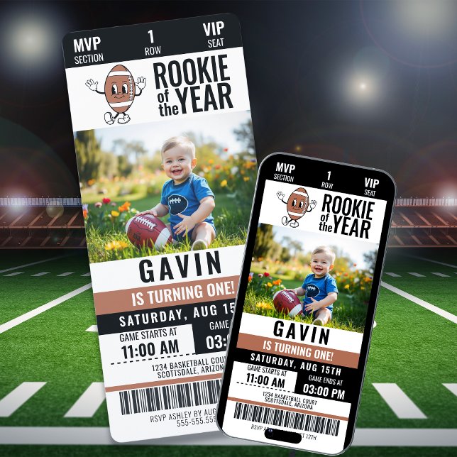 Convite Novato Do Ano Foto De Futebol Retroativo Aniversár (Criador carregado)